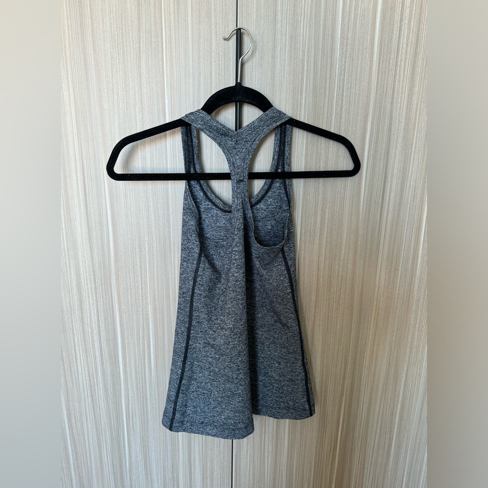 NWOT Lululemon Heather Grey Workout Racerback Tank Top - Picture 3 of 3
